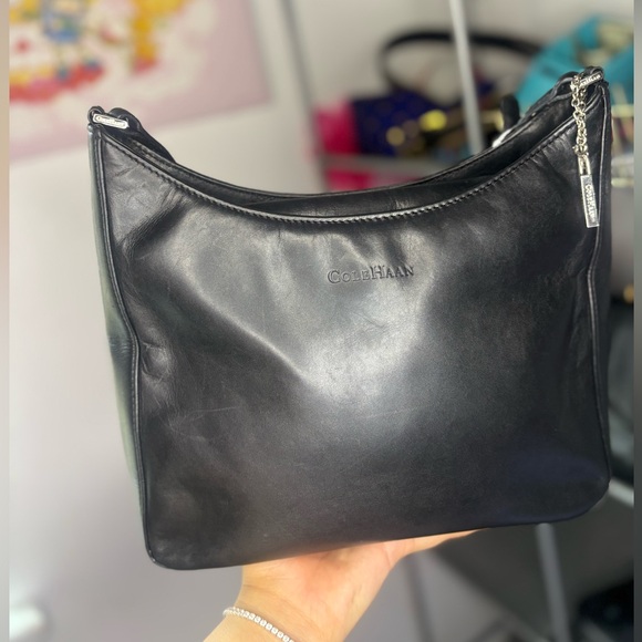 Cole Haan Handbags - Cole Haan Sleek Black Leather Bag